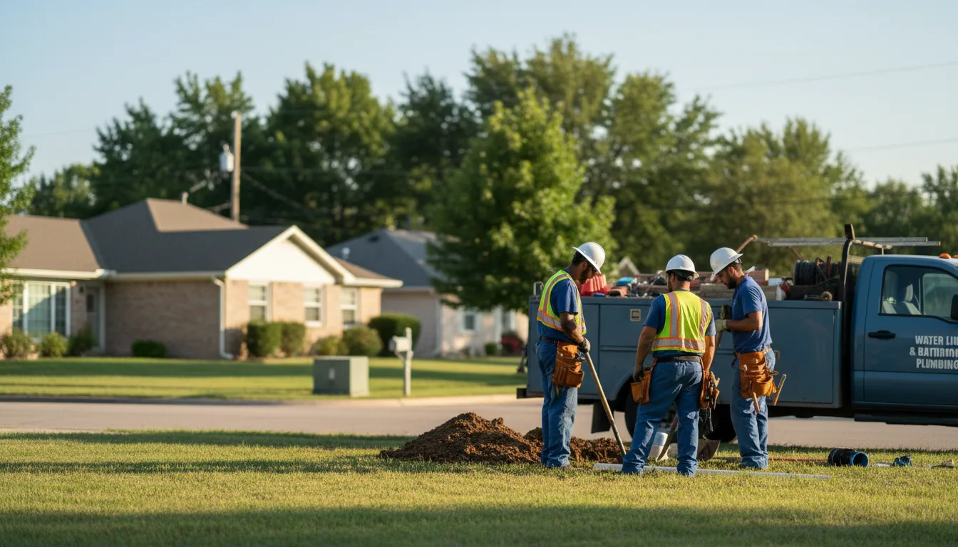 Residential water line and bathroom plumbing service in Roanoke, IL